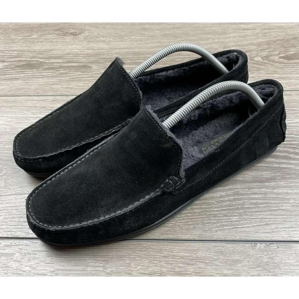 M. Gemi Men's Lined Moccasin Driving‎ Loafer Black Size 43 US 10